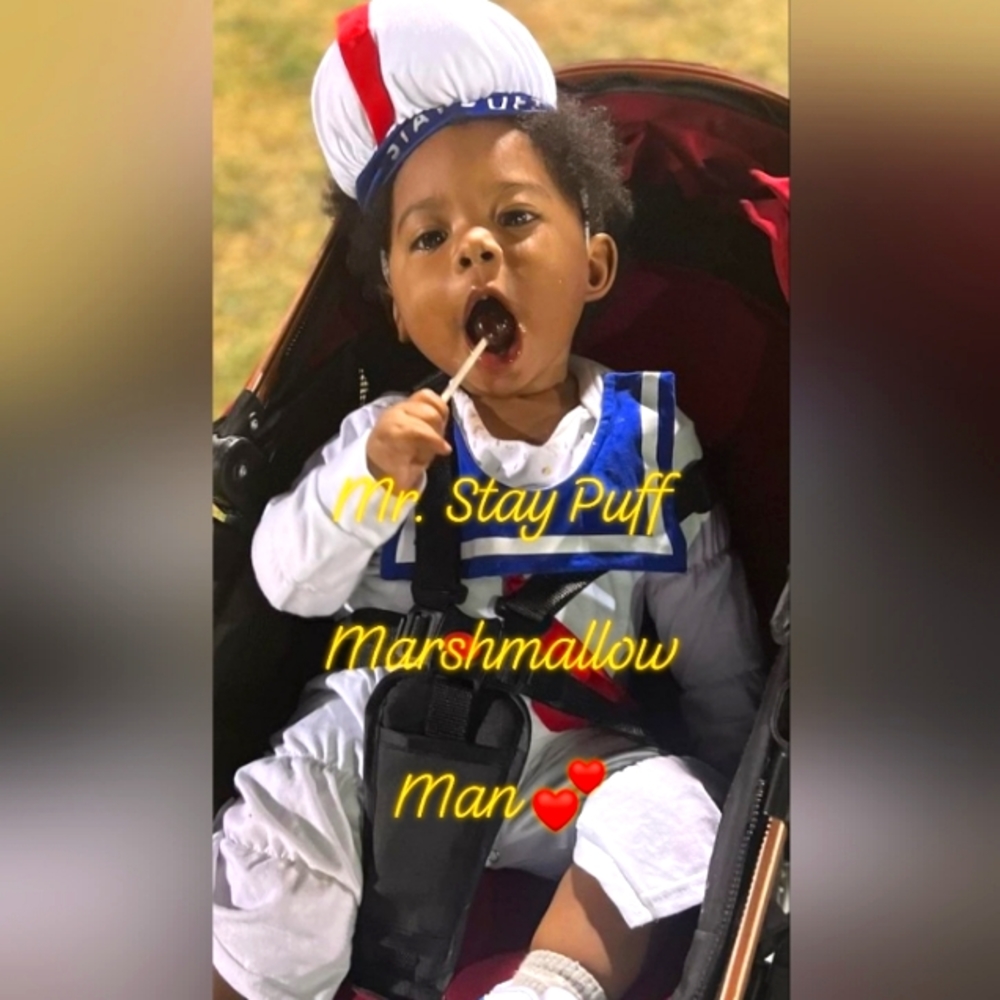 MR. STAY PUFF MARSHMALLOW MAN'S 1st Halloween 🎃👻🧟Ameer 8/14/21 👑🦁🫶🏾1️⃣🥳